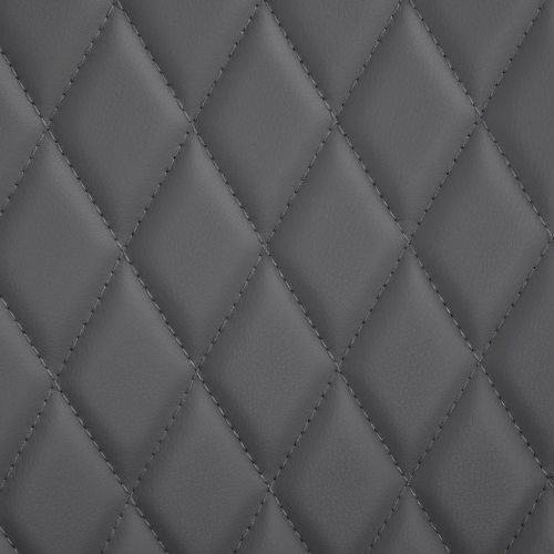 HOMCOM Modern Dining Chairs Set of 2, PU Leather Upholstered Kitchen Chairs with Diamond Tufting and Steel Legs for Dining Room, Living Room,