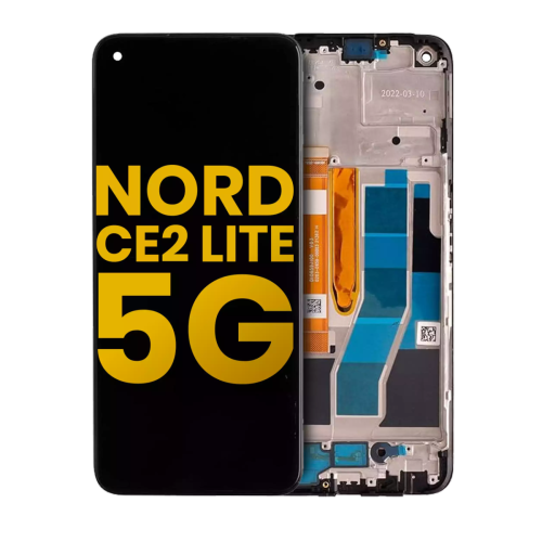 LCD Assembly With Frame Compatible With OnePlus Nord CE2 Lite 5G (All Colors) by ESOURCE PARTS - Refurbished condition - CA$74.42