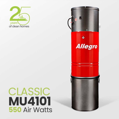 Allegro – système d’aspiration centrale classique MU4101, filtration hybride, 3,000 pi2