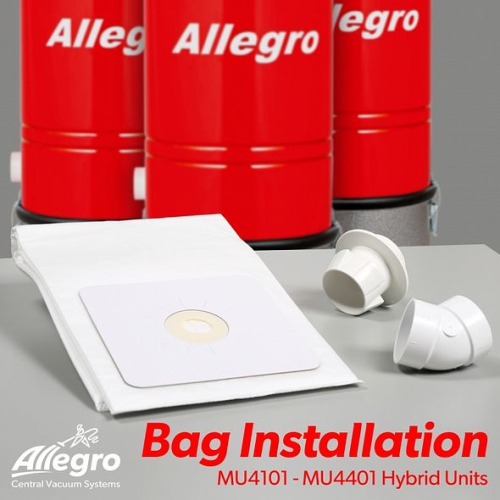 Allegro – système d’aspiration centrale classique MU4101, filtration hybride, 3,000 pi2