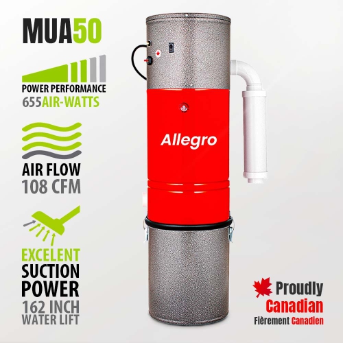 Allegro MUA50 Champion 6,000 Square Foot Home Central Vacuum System - Super Quiet Power Unit