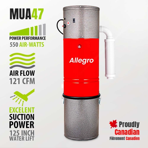 Allegro – unité d’alimentation avec aspirateur central Muet classique, 3,000 pi2, silencieux, MUA47