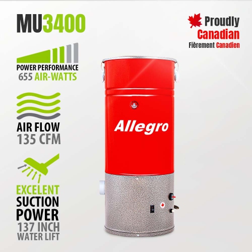 Allegro COMPACT 2,500 Square Foot Home Central Vacuum System