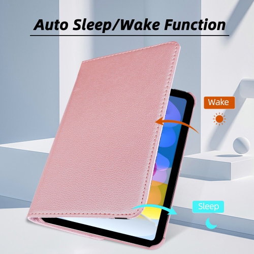 XCRS Étui folio pour Apple iPad 10e génération 10,9 pouces Housse pivotante à 360°, affichage multi-angle, réveil/veille automatique en cuir PU avec