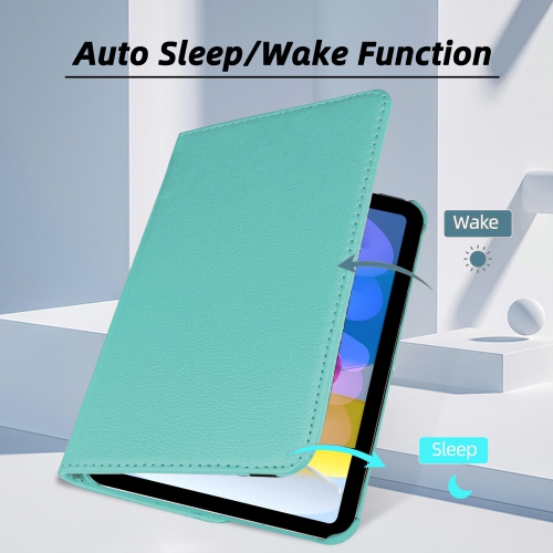XCRS Étui folio pour Apple iPad 10e génération 10,9 pouces Housse pivotante à 360°, affichage multi-angle, réveil/veille automatique en cuir PU avec
