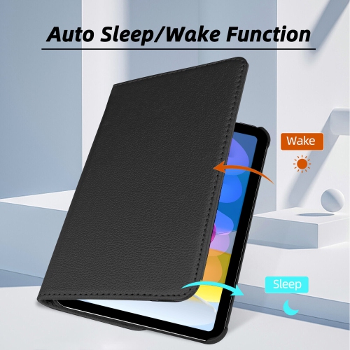 XCRS Folio Case for Apple iPad 10th Generation 10.9 inch 360° Swivel Rotating Cover, Multi-Angle Viewing, PU Leather Auto Wake/Sleep with Strap