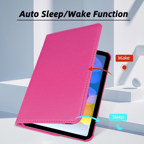 XCRS Étui folio pour Apple iPad 10e génération 10,9 pouces Housse pivotante à 360°, affichage multi-angle, réveil/veille automatique en cuir PU avec