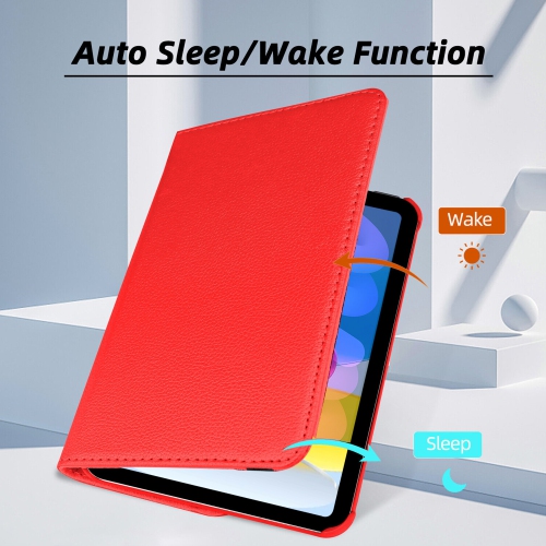 XCRS Étui folio pour Apple iPad 10e génération 10,9 pouces Housse pivotante à 360°, affichage multi-angle, réveil/veille automatique en cuir PU avec
