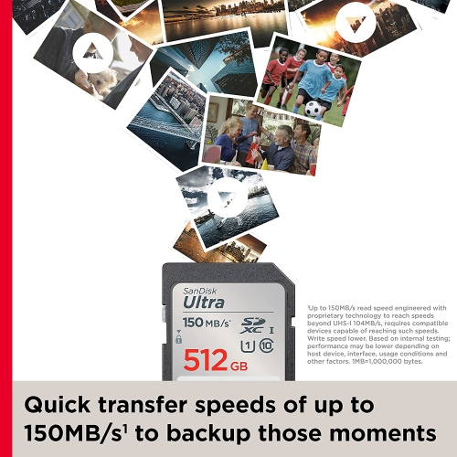 Carte mémoire SDXC Ultra de 512 Go de SanDisk