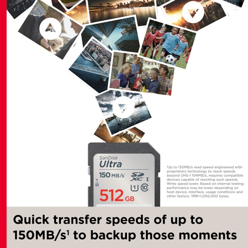 Carte mémoire SDXC Ultra de 512 Go de SanDisk