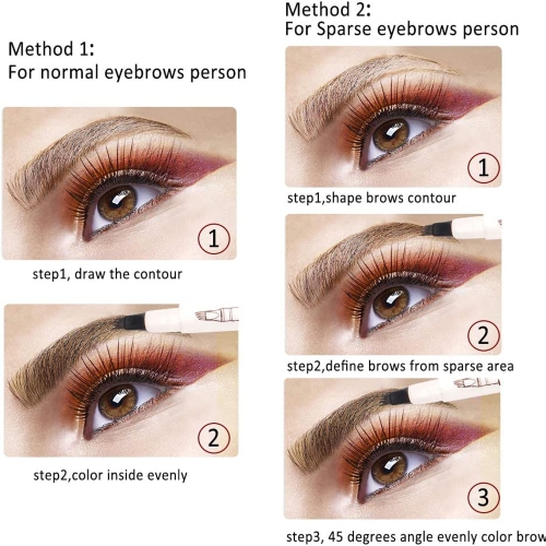 Microblading Eyebrow Pen Makeup with a Micro-Fork Tip Applicator Sketch Liquid Eyebrow Pencil