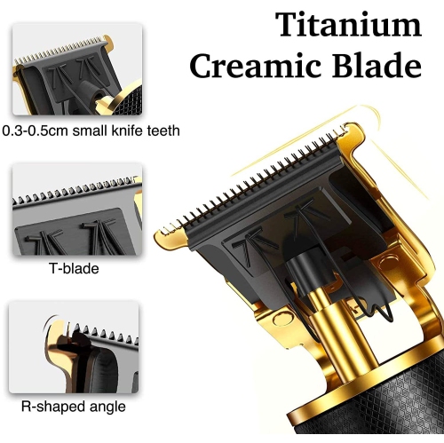 Tondeuse professionnelle Outliner, tondeuse sans fil à lame en T pour hommes, tondeuse à cheveux sans fil rechargeable pour hommes Baldwed Hair