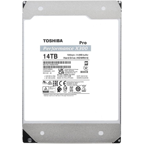 Disque dur interne X300 PRO 14 To de 3,5 po de Toshiba – Charge de travail maximale 300 To/an CMR SATA 6 Gb/s 7200 tr/min