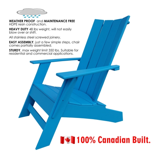 Chaise Adirondack moderne Sunbreeze en résine HDPE