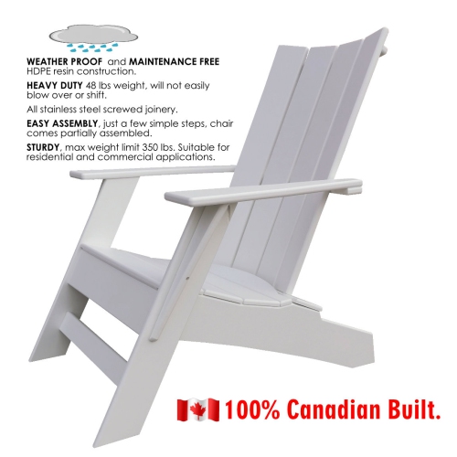 Chaise Adirondack moderne Sunbreeze en résine HDPE