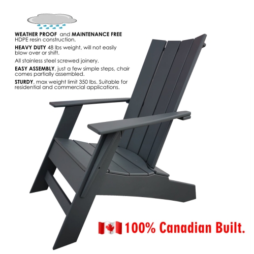 Sunbreeze Modern Adirondack Chair HDPE Resin