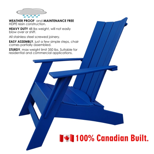 Chaise Adirondack moderne Sunbreeze en résine HDPE