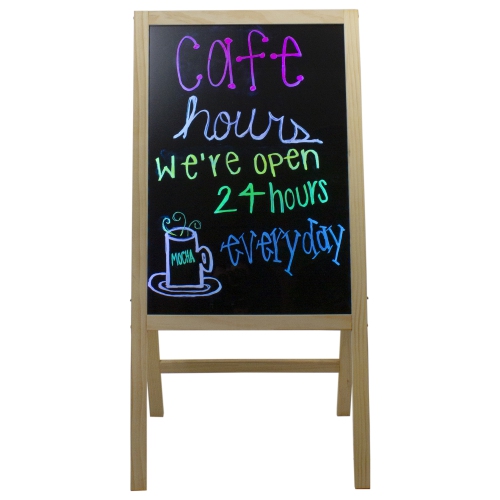 40.5" LED Lighted Message Writing Board on Wooden Easel