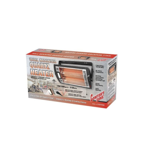 Comfort Zone CZQTV5M Radiateur à quartz radiant monté au plafond avec lumière halogène incluse - 2pk