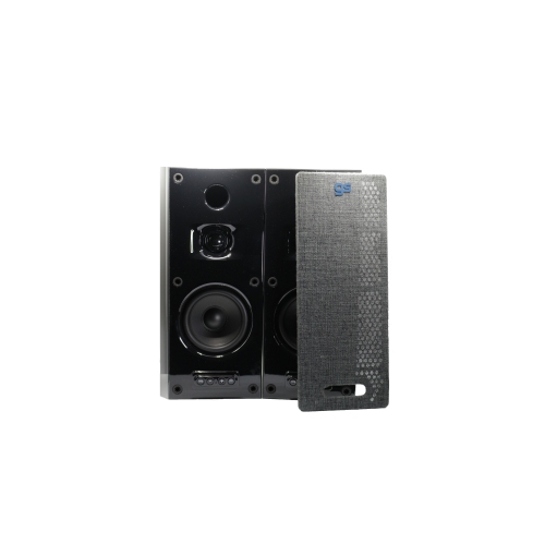 GS CLEO Bookshelf Speaker Black colour, per pair, Bluetooth 5.0, 24V/DC 2A input configuration, unit size: 320*130*162.5mm