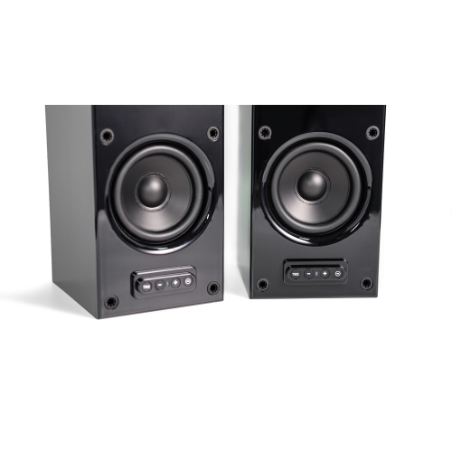 GS CLEO Bookshelf Speaker Black colour, per pair, Bluetooth 5.0, 24V/DC 2A input configuration, unit size: 320*130*162.5mm