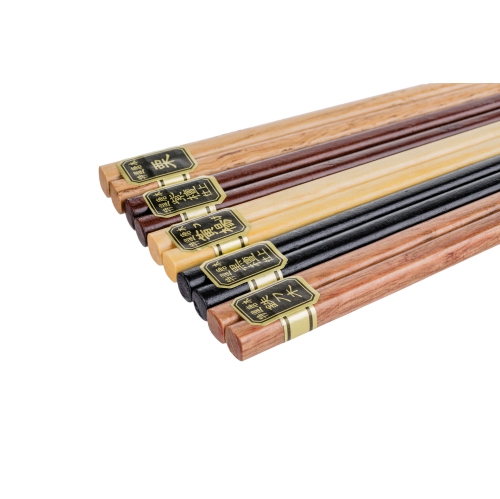 5 Pair Organic Traditional Hardwood Japanese Reusable Chopsticks