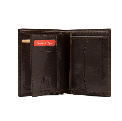 Cavalinho 2 in 1 Bifold Leather Wallet - Brown - handmade in Portugal & RFID protected