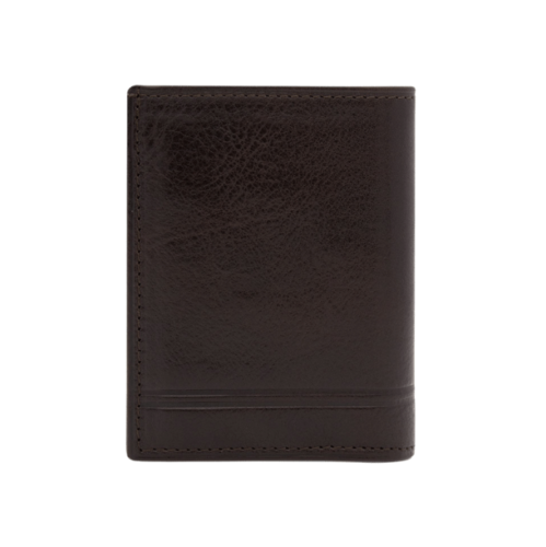 Portefeuille en cuir à trois volets Cavalinho - Marron - Protection RFID