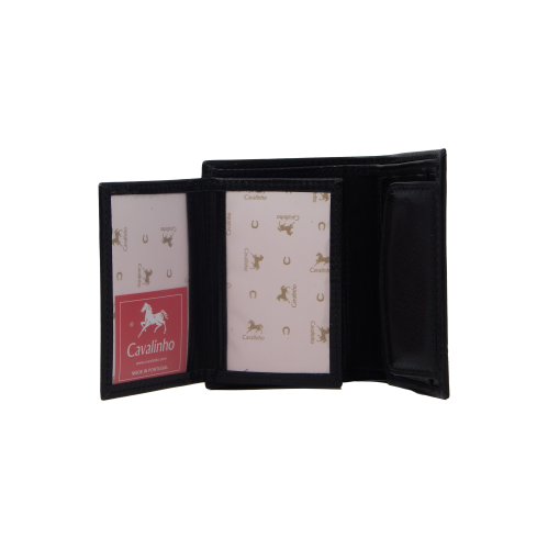 Portefeuille en cuir à trois volets Cavalinho - Marron - Protection RFID