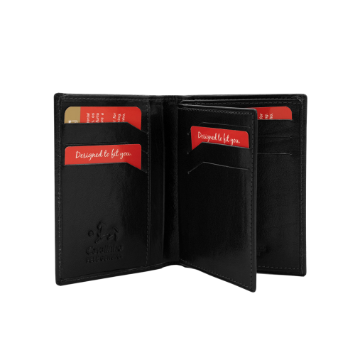 Cavalinho Bifold Leather Wallet - Black - handmade in Portugal & RFID protected