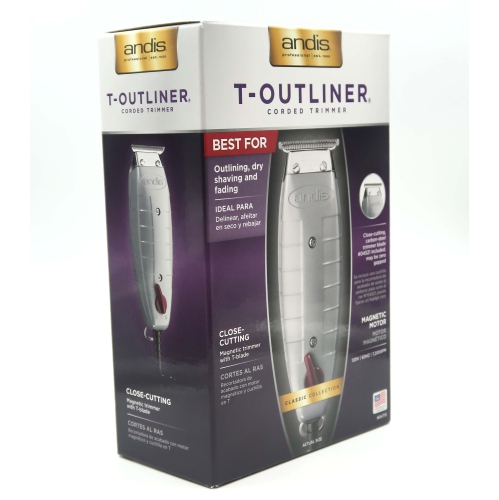 Andis 01690 Fade Master Hair Clipper with Andis 04710 T-Outliner Trimmer and Apron