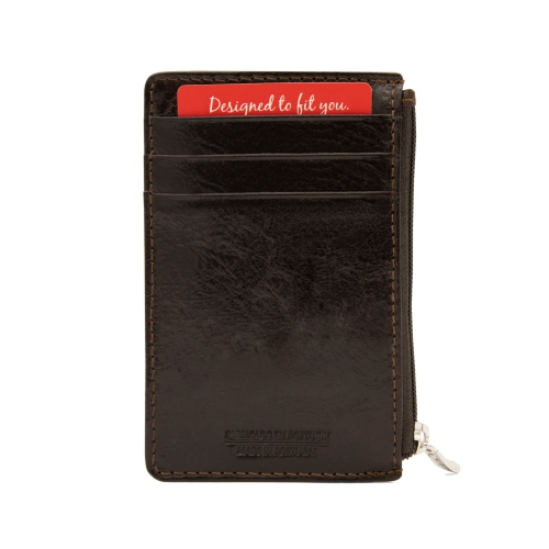 Cavalinho Gentleman Card Holder Slim Leather Wallet - Brown - RFID Protected