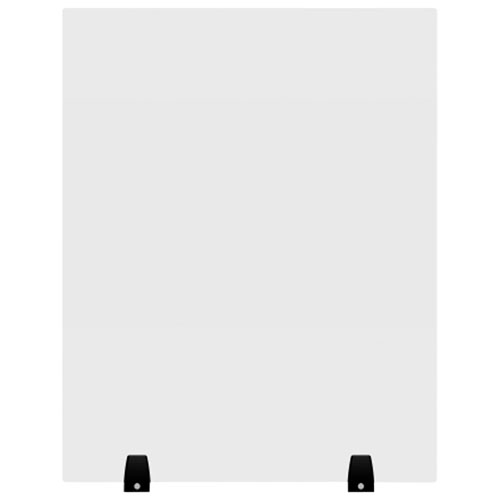 Luxor Reclaim Acrylic Tabletop Sneeze Guard Desk Divider - 24" x 30" - Clear