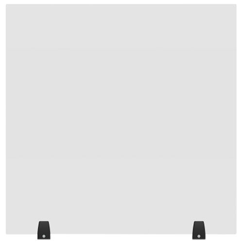 Luxor Reclaim Acrylic Tabletop Sneeze Guard Desk Divider - 30" x 30" - Clear