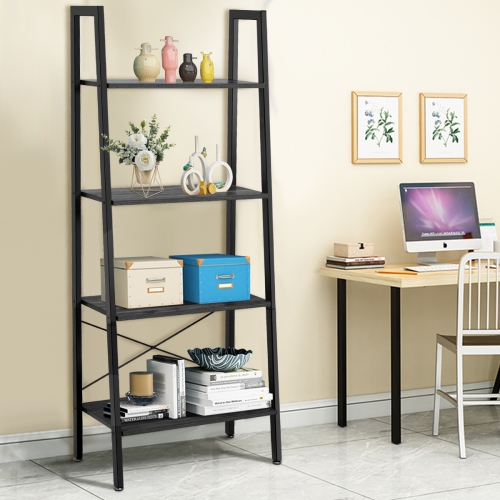 Topbuy 4-Tier Ladder Bookshelf Display Ladder Rack Free-Standing Plant