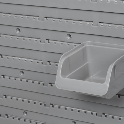 DURHAND 44PC Wall Mounted Storage Bins Parts Rack Kit with 2 Colour Parts, Hardware Screw Tool Organizer with Storage Bins, Pegboard and Hooks,