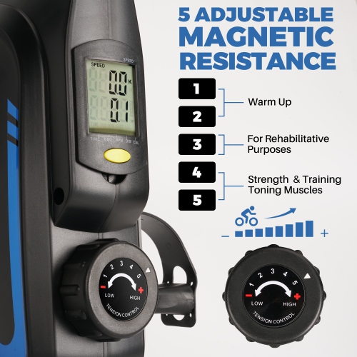 ALTRAX Fitness Under Desk Bike Pedal Exerciser- Legs And Arms Exercise Bike,Stationary Bike Under Desk Elliptical Best for Seniors and Adults- Indoor Foot pedal Excerciser Bike For