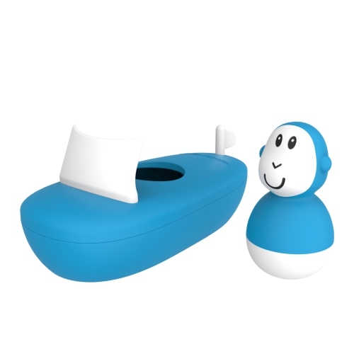 Ensemble Bateau Pour Le Bain de Matchstick Monkey - Bleu