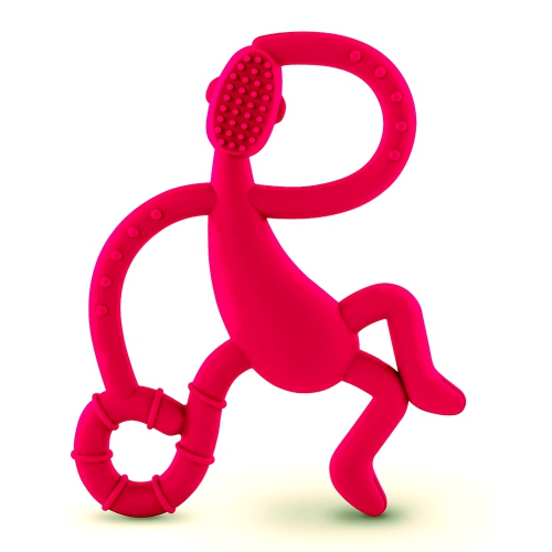 Jouet de dentition et brosse à dents Singe Dansant de Matchstick Monkey - Rouge Rupin