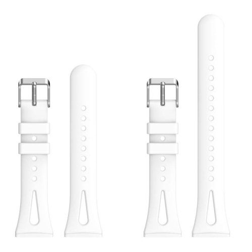 StrapsCo Bracelet sport ventilé pour Fitbit Sense 2 - Moyenne-Long - Blanc