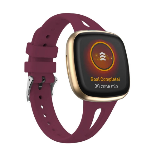 StrapsCo Bracelet sport ventilé pour Fitbit Sense 2 Courte-Moyenne - Rouge Sangria