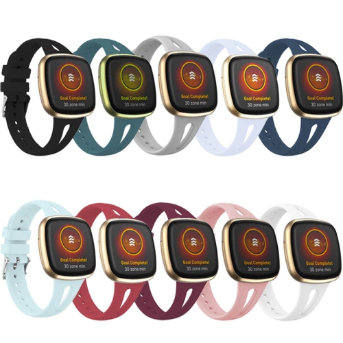 StrapsCo Bracelet sport ventilé pour Fitbit Sense 2 - Moyenne-Long - Rouge Rose