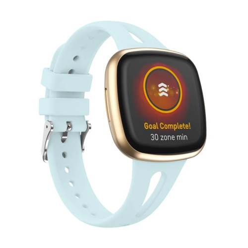 StrapsCo Bracelet sport ventilé pour Fitbit Sense 2 - Moyenne-Long - Vert menthe