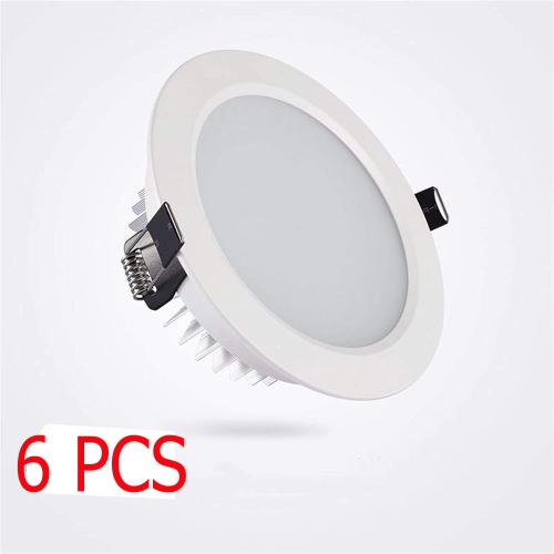 6 Pack 6 Inch 6" Slim Downlight Recessed Lights, Slim Ceiling Spotlight Downlights, Cool White