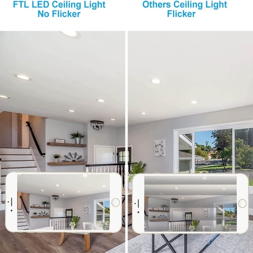 6 Pack 6 Inch 6" Slim Downlight Recessed Lights, Slim Ceiling Spotlight Downlights, Cool White