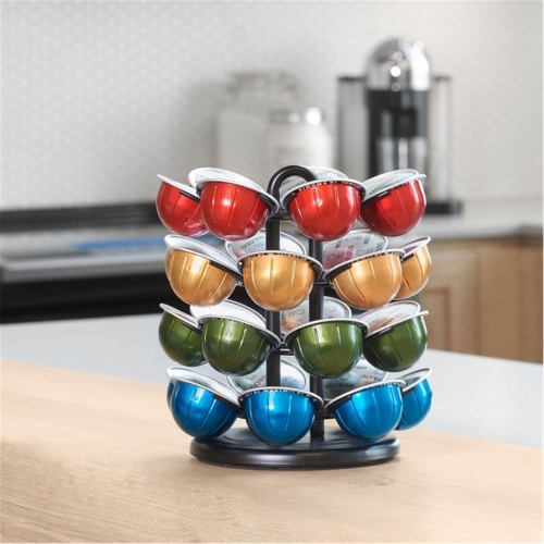 Starfrit - Carrousel pour Capsule Nespresso, Capacité de 28 Capsules Vertuo, Noir