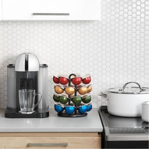 Starfrit - Carrousel pour Capsule Nespresso, Capacité de 28 Capsules Vertuo, Noir