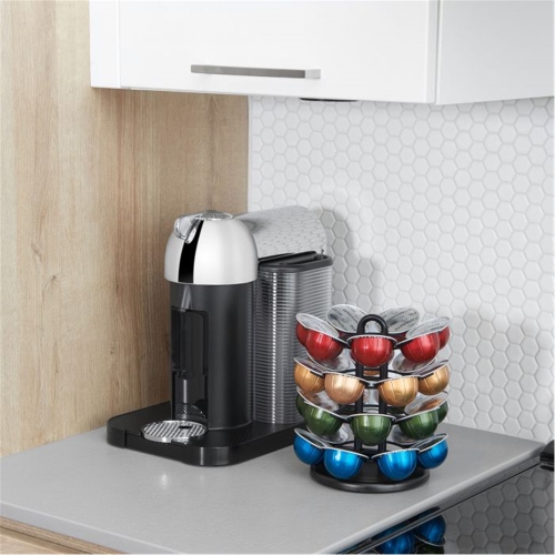 Starfrit - Carrousel pour Capsule Nespresso, Capacité de 28 Capsules Vertuo, Noir