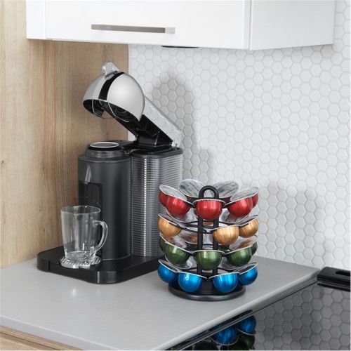 Starfrit - Carrousel pour Capsule Nespresso, Capacité de 28 Capsules Vertuo, Noir