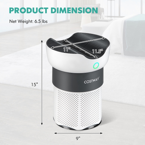 Costway Air Purifier for Home Office up to 1300 Sq Ft H13 True HEPA Filter Air Cleaner